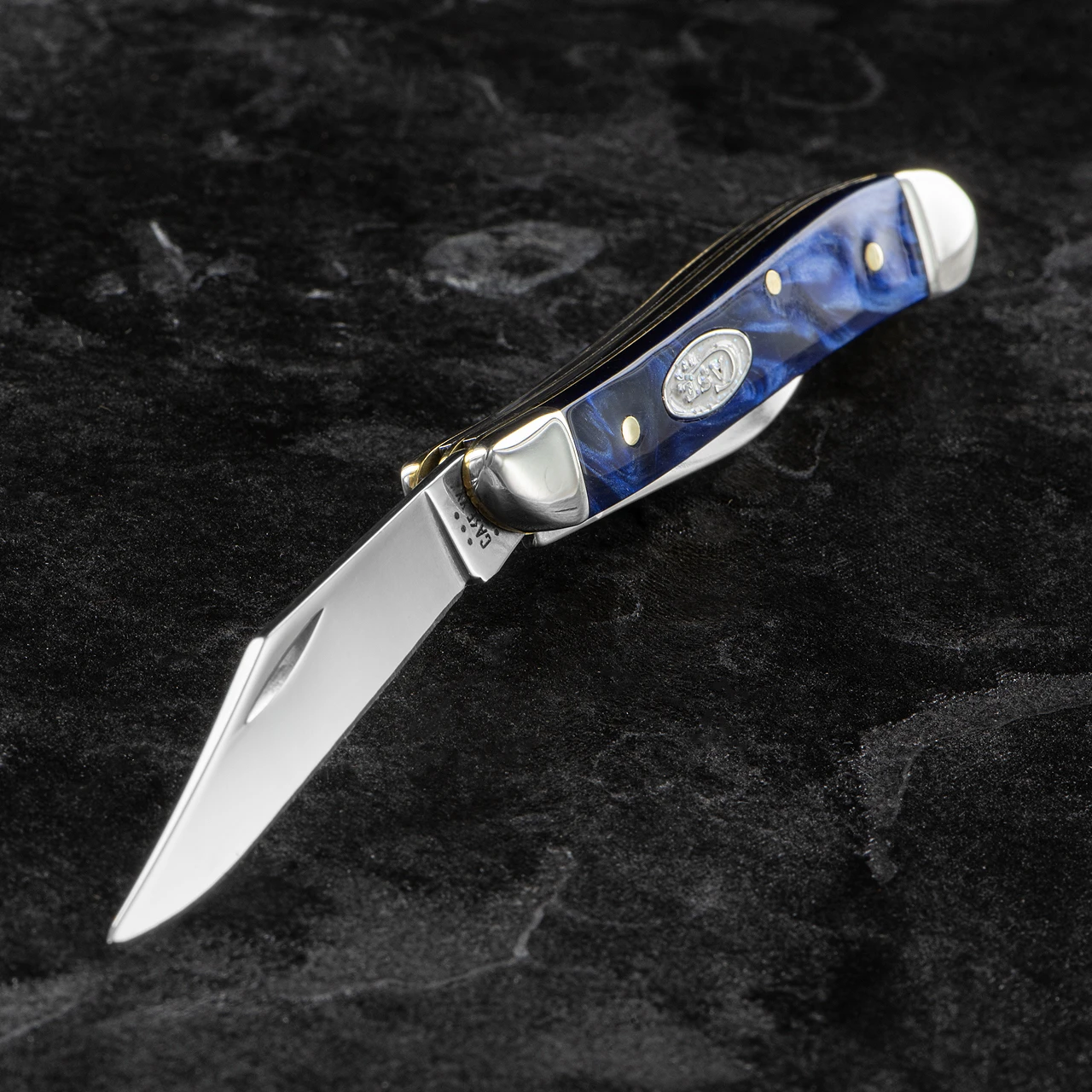 Case Peanut Blue Pearl Folding Knife 7 Case Peanut Blue Pearl Folding Knife - Image 5