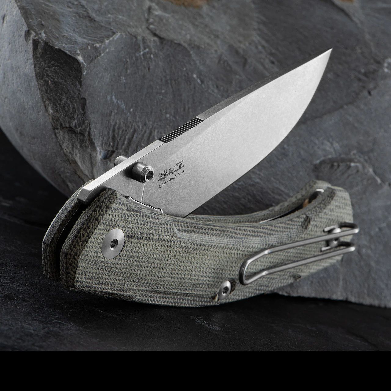 Giant Mouse ACE Iona V2 Micarta Folding Knife 3 Giant Mouse ACE Iona V2 Micarta Folding Knife